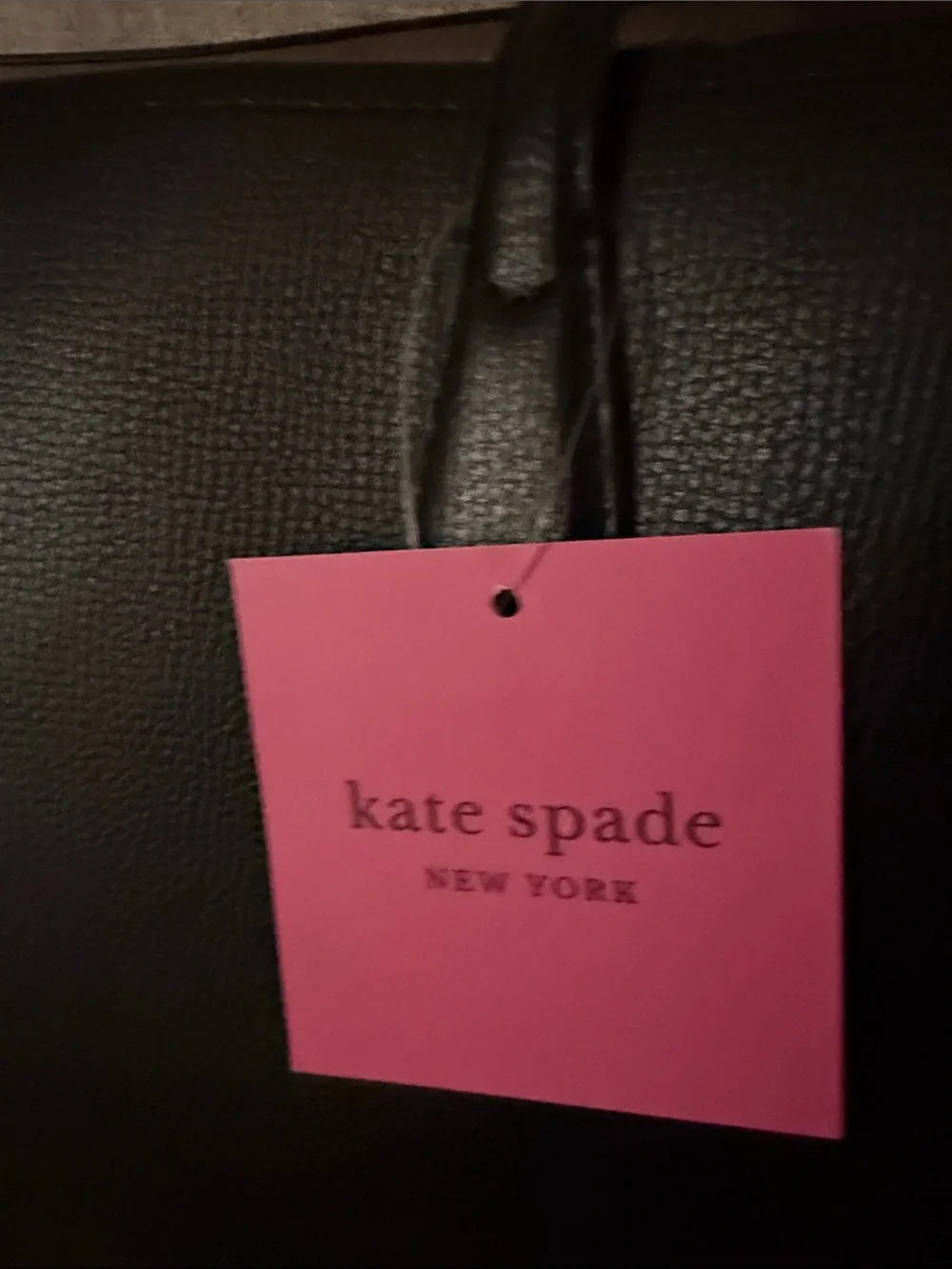 kate spade Black Tote with Light Pink Polka Dot Pouch